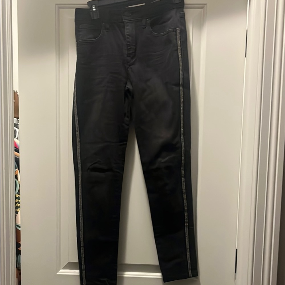 Black Jeans with Side Stripe